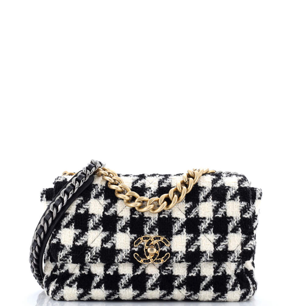 Chanel 19 Flap Bag Quilted Tweed Large #254497C49B